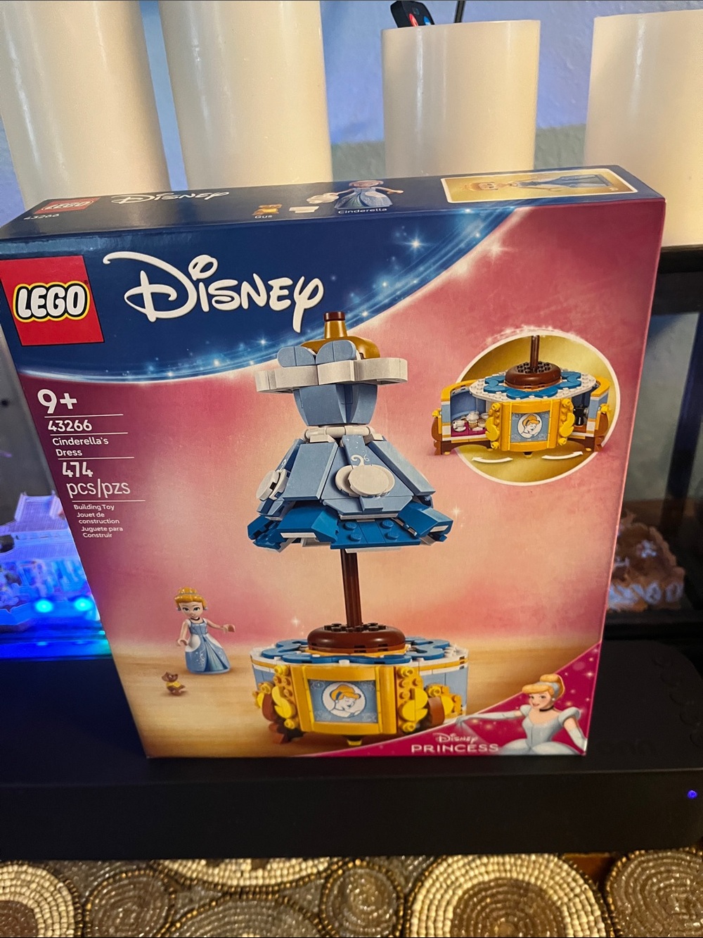 LEGO Disney Cinderella Dress Display - Blue & Gold Accents